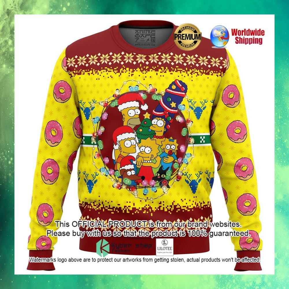 the simpsons donut christmas sweater 1 865