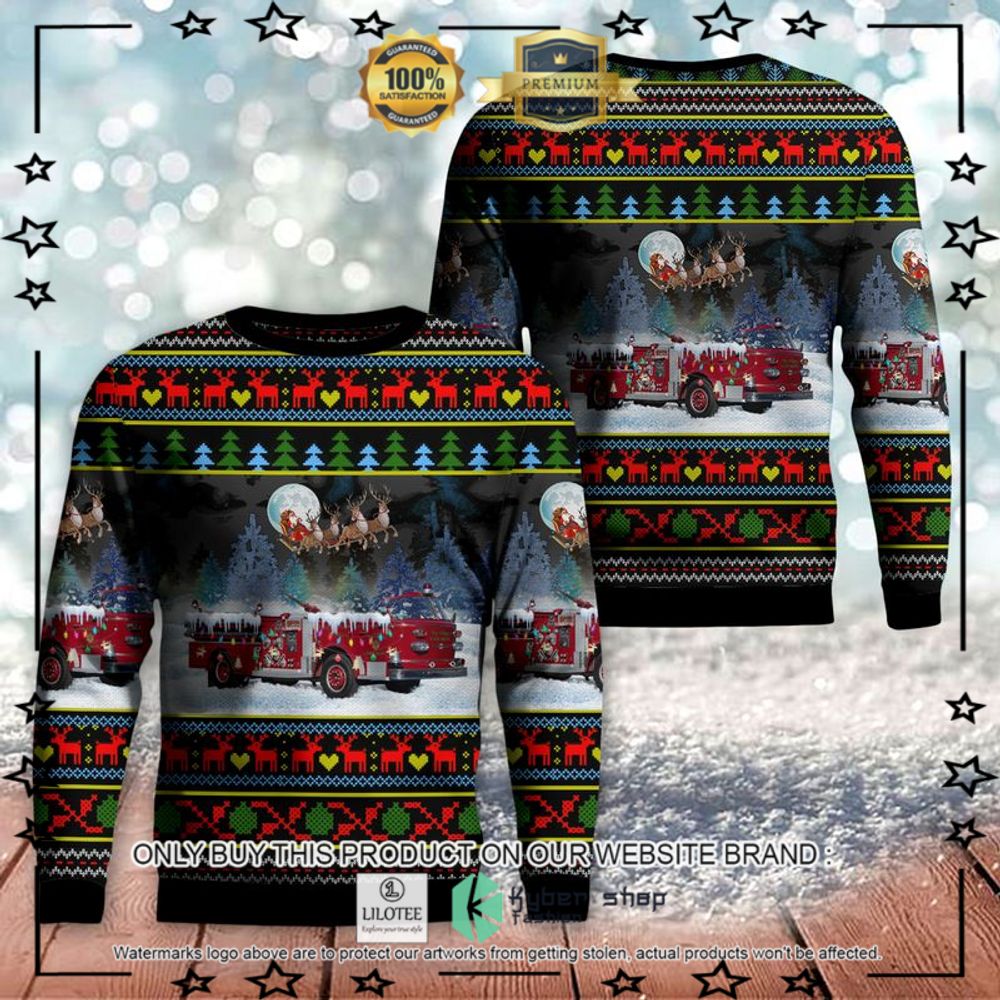 the villages florida the villages fire department american lafrance christmas sweater 1 51512