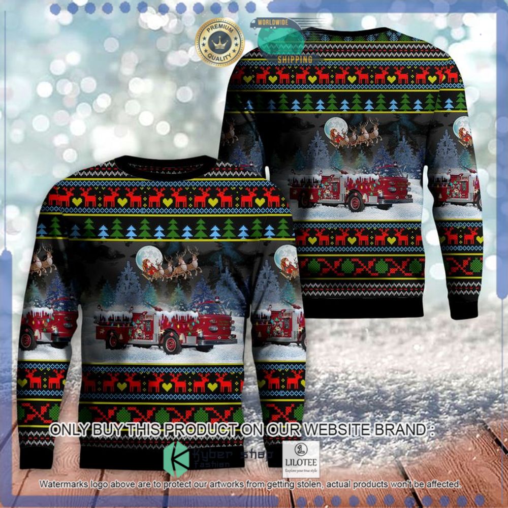 the villages florida the villages fire department american lafrance christmas sweater 1 82123