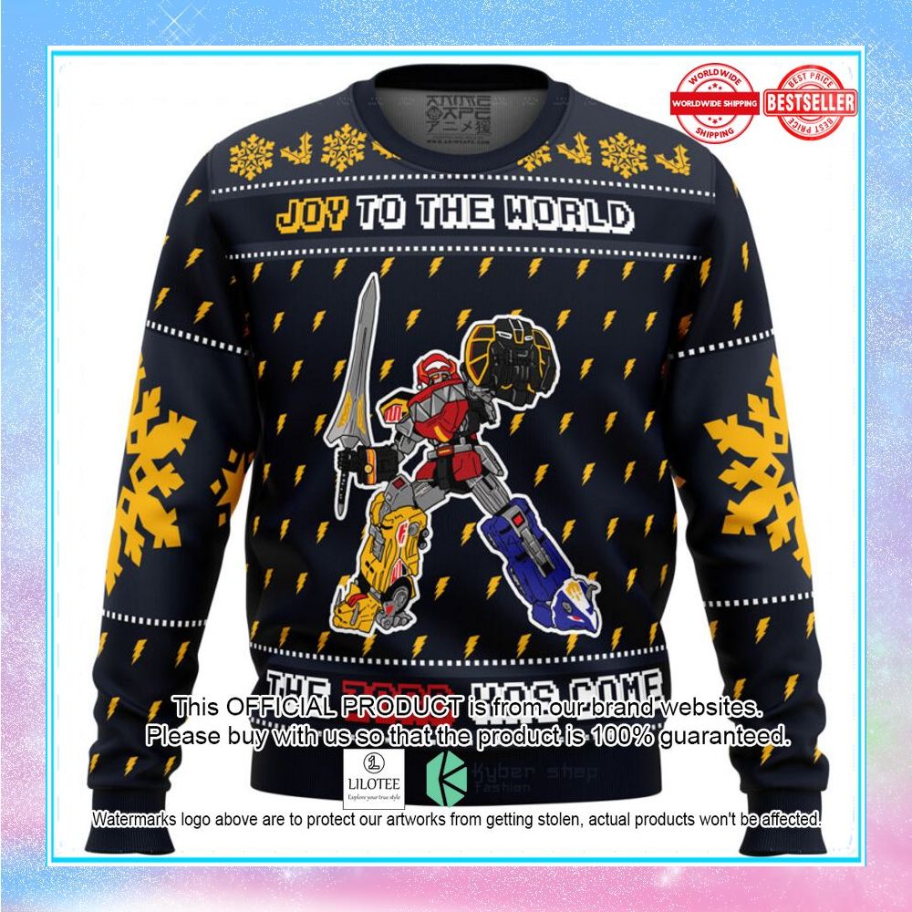 the zord has come power rangers christmas sweater 1 775