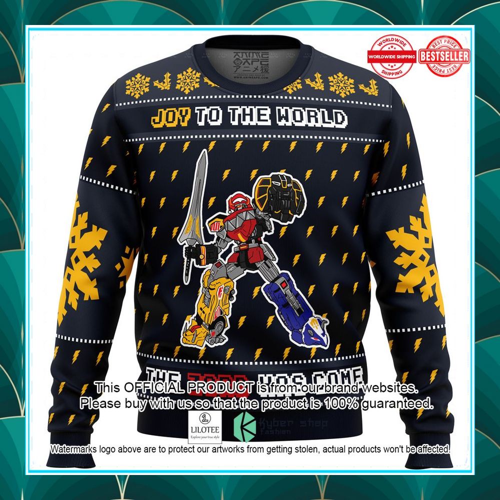 the zord has come power rangers christmas sweater 1 972
