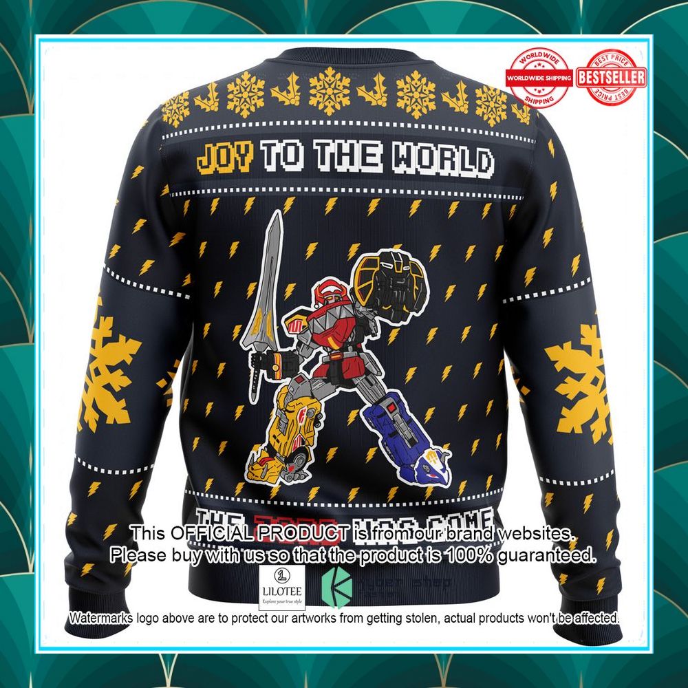 the zord has come power rangers christmas sweater 3 27