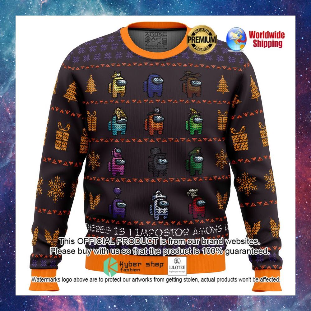 there is one impostor among us christmas sweater 1 139