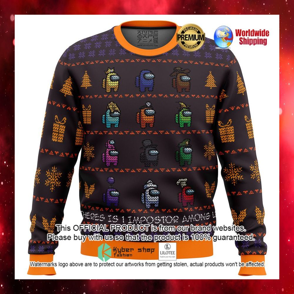 there is one impostor among us christmas sweater 1 527