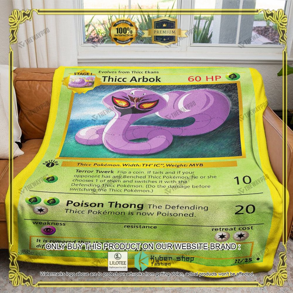 Thicc Arbok Anime Pokemon Blanket - LIMITED EDITION 4