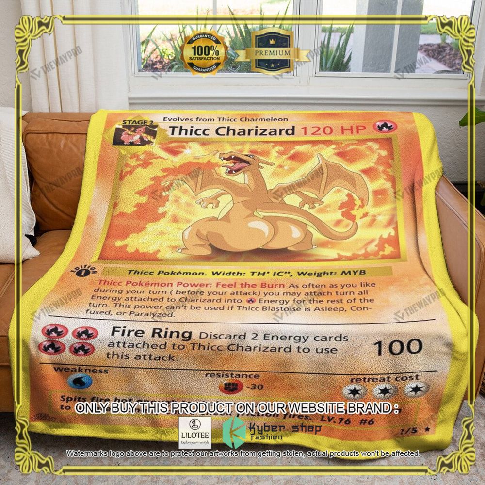 Thicc Charizard Anime Pokemon Blanket - LIMITED EDITION 7