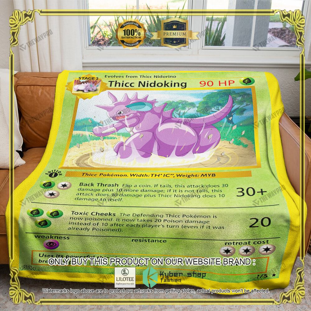 Thicc Nidoking Anime Pokemon Blanket - LIMITED EDITION 4