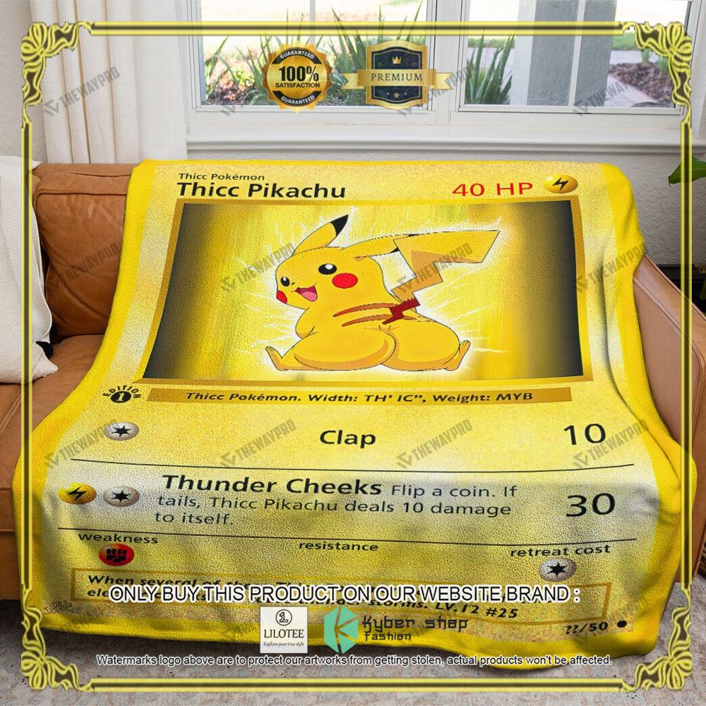 Thicc Pikachu Anime Pokemon Blanket - LIMITED EDITION 6