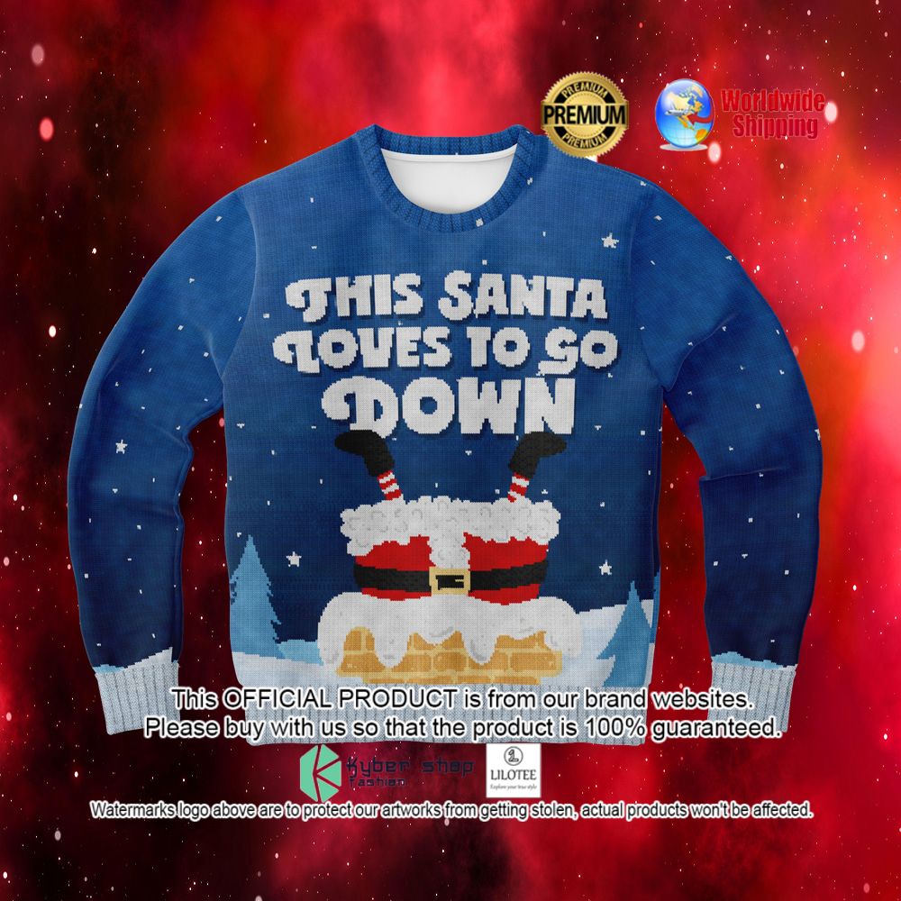this santa loves to go down sweater 1 506