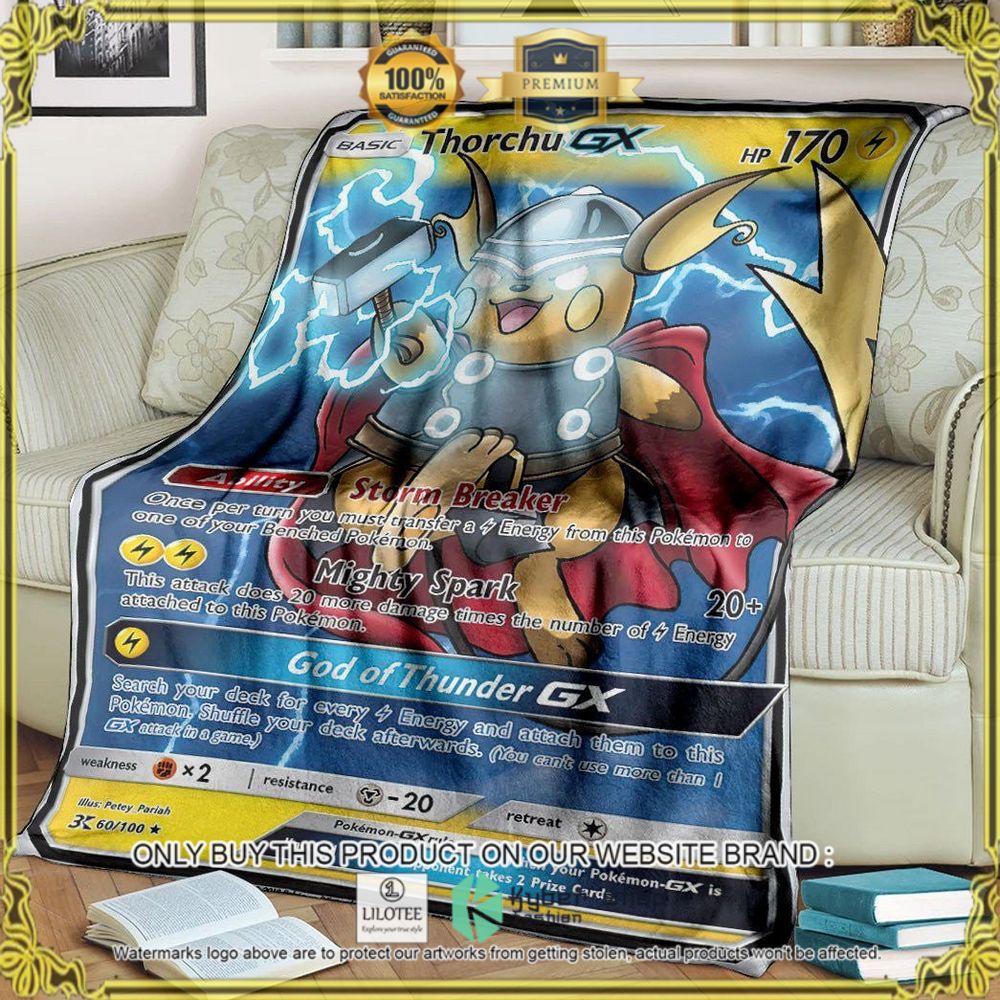Thorchu GX Custom Pokemon Soft Blanket - LIMITED EDITION 7