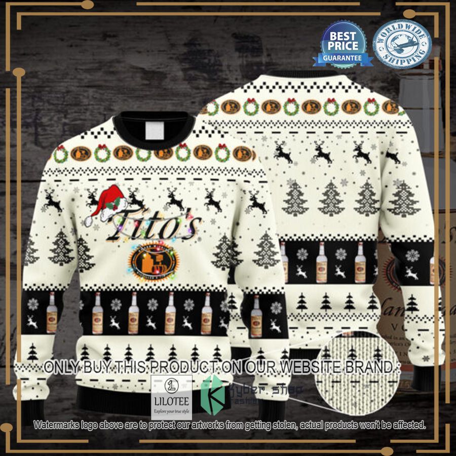 Tito's Santa Hat Ugly Christmas Sweater - LIMITED EDITION 2