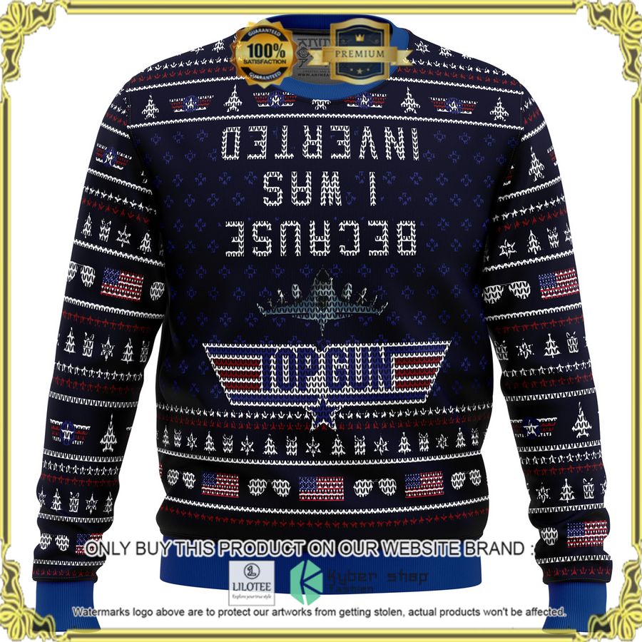 top gun because i was inverted christmas sweater 1 73668