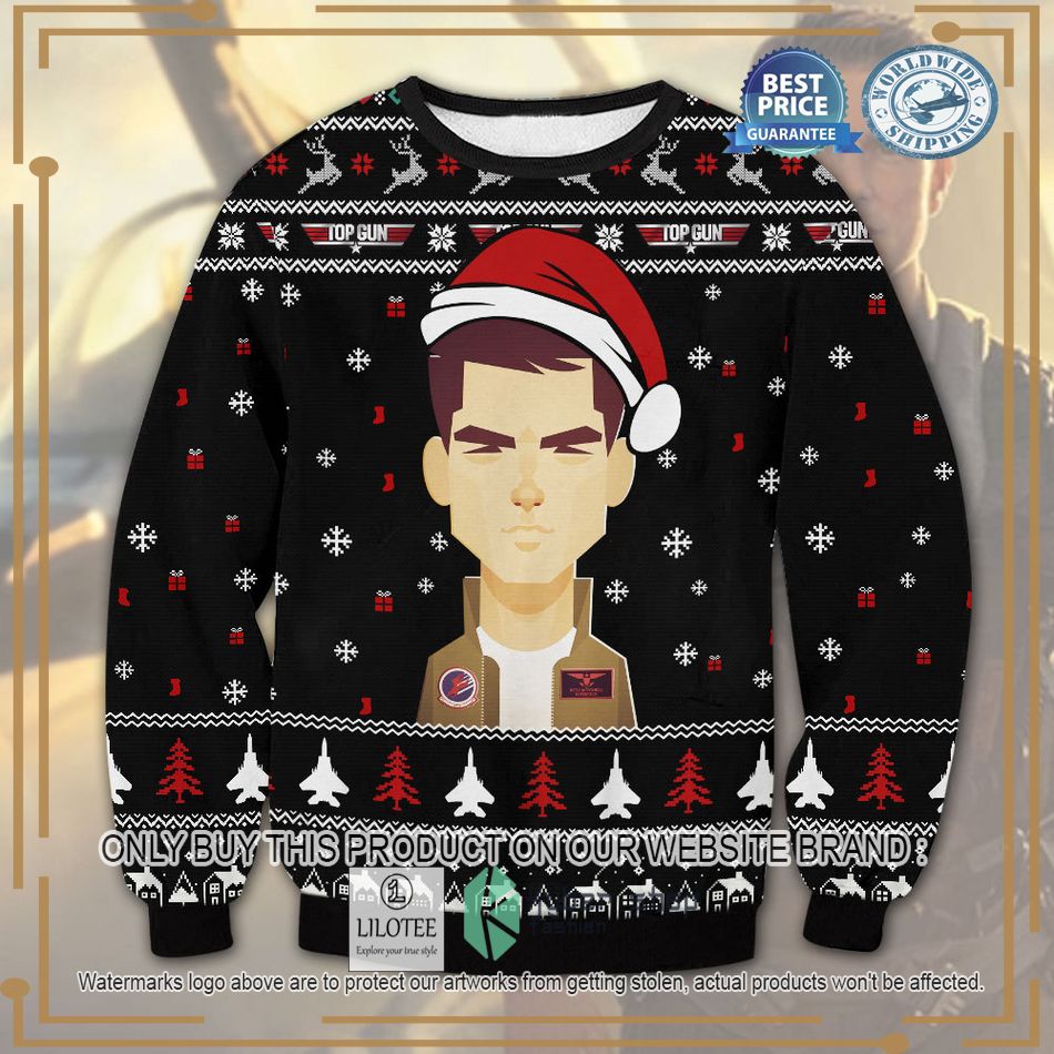 top gun pete maverick mitchell ugly christmas sweater 1 49064