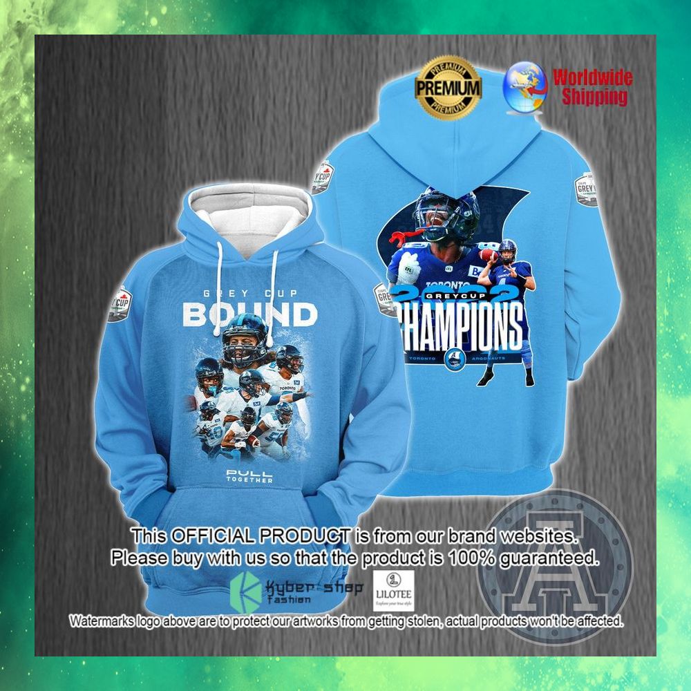 toronto argonauts 109th grey cup blue 3d hoodie shirt 1 463