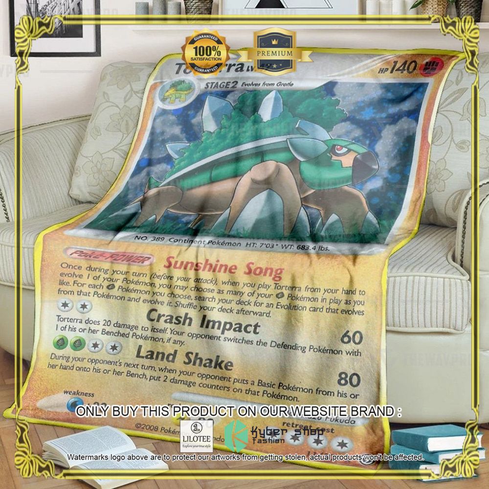 Torterra LV.47 Anime Pokemon Blanket - LIMITED EDITION 6