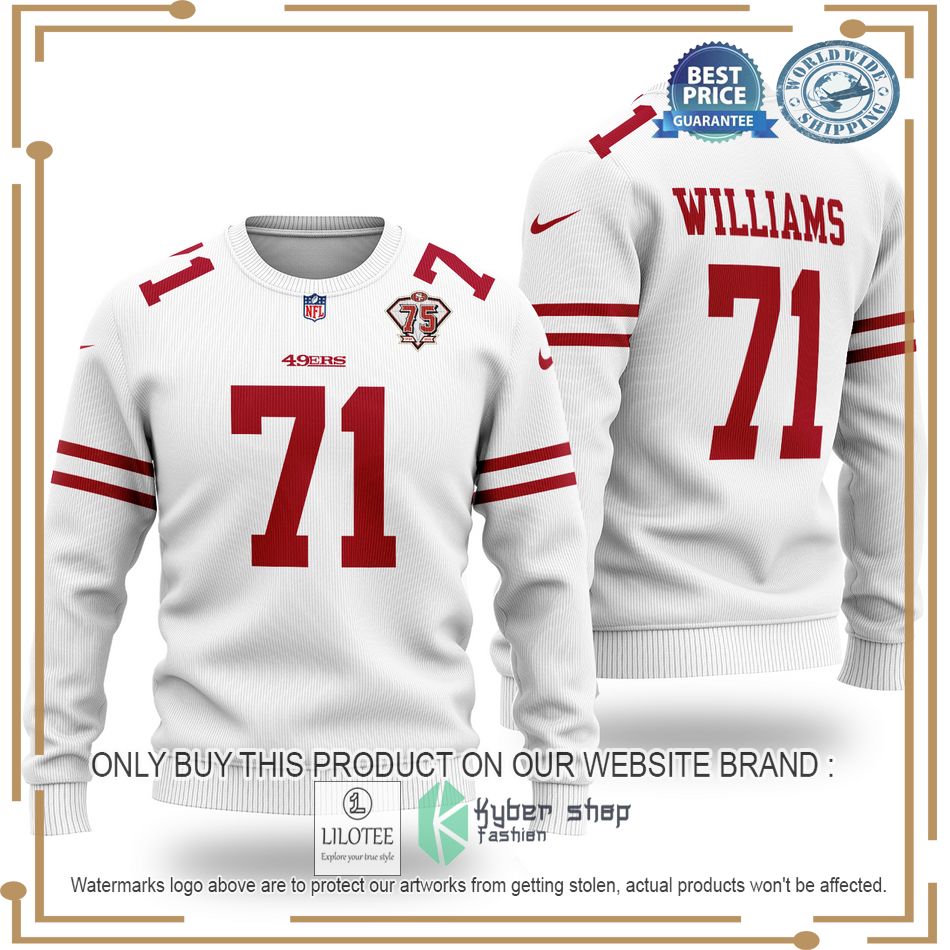 trent williams 71 san francisco 49ers nfl wool sweater 1 64949