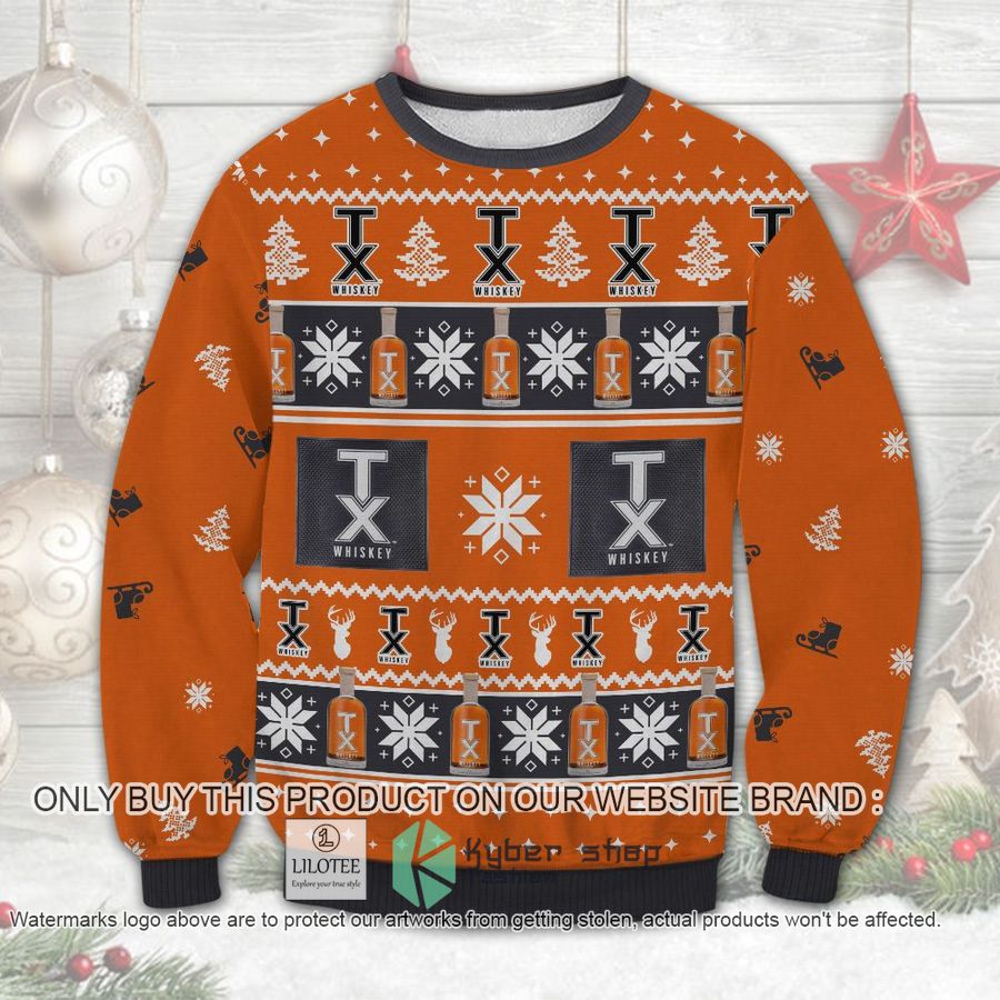Tx Whiskey Christmas Sweater, Sweatshirt 8