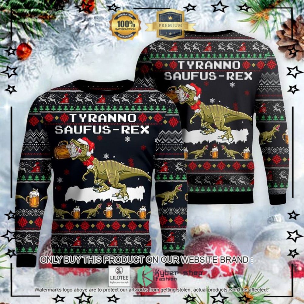 tyranno saufus rex christmas sweater 1 59775