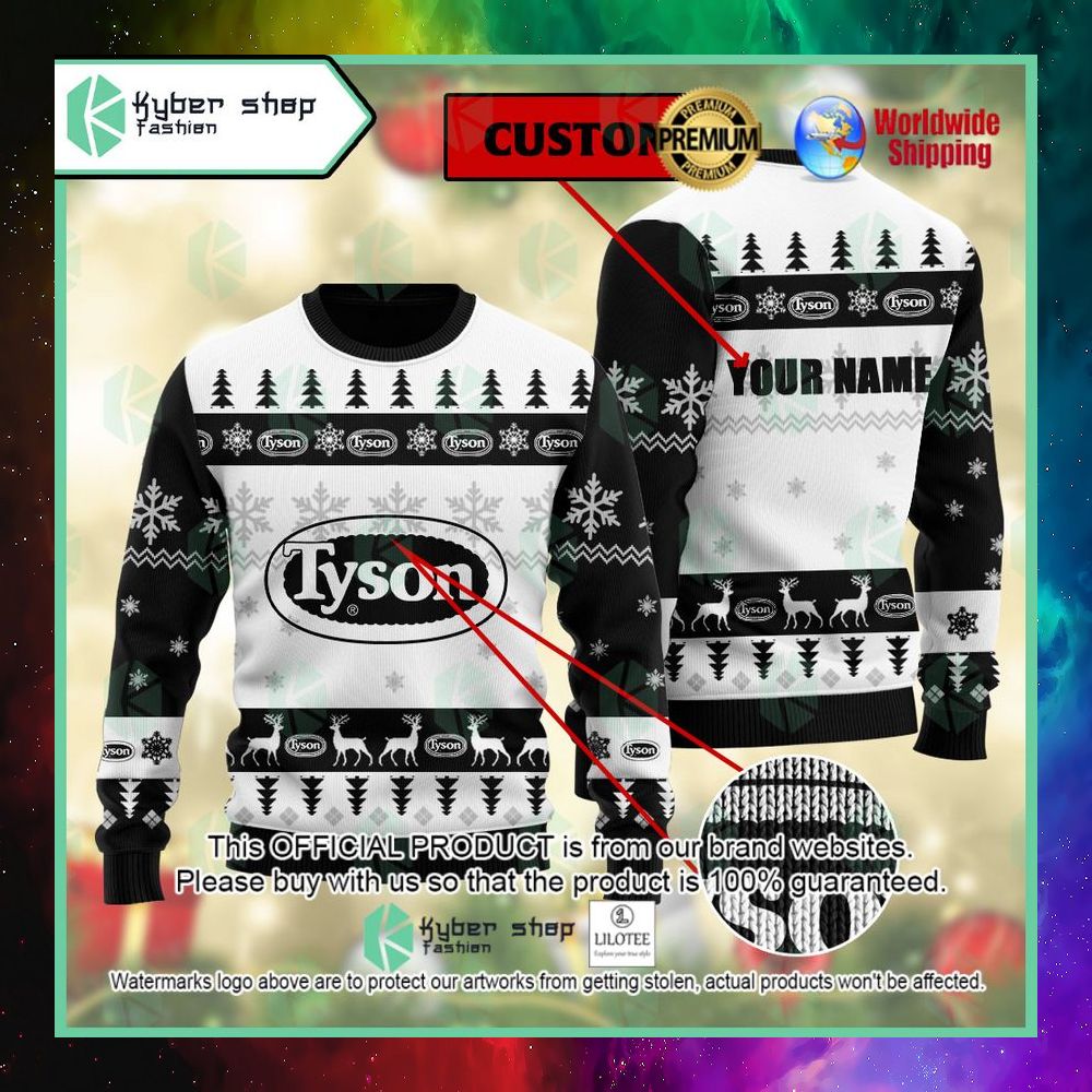 tyson custom name christmas sweater 1 355