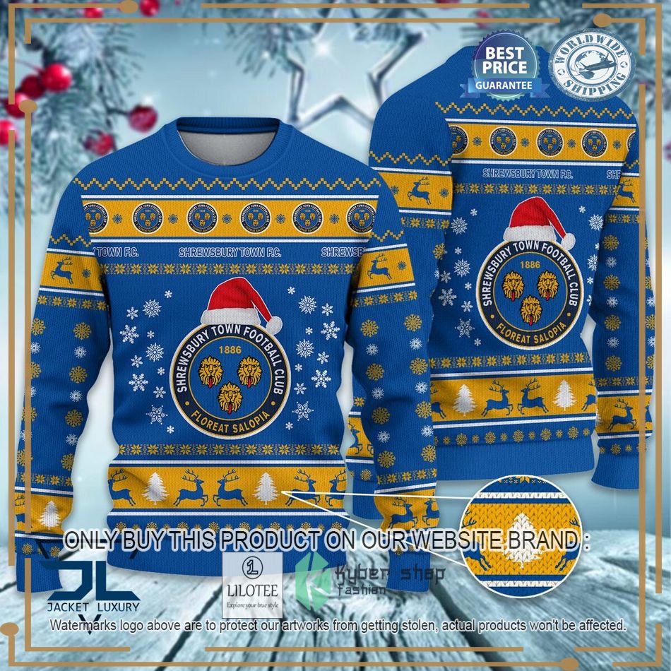 Shrewsbury Town EFL Ugly Christmas Sweater - LIMITED EDITION 7