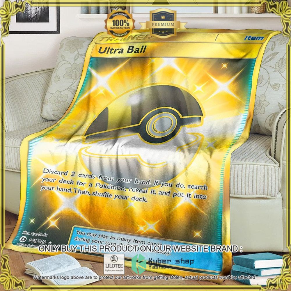 Ultra Ball Trainer Custom Pokemon Soft Blanket - LIMITED EDITION 9