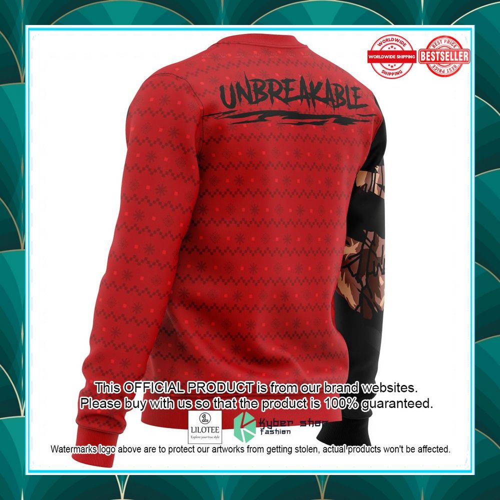 unbreakable red riot my hero academia christmas sweater 4 992