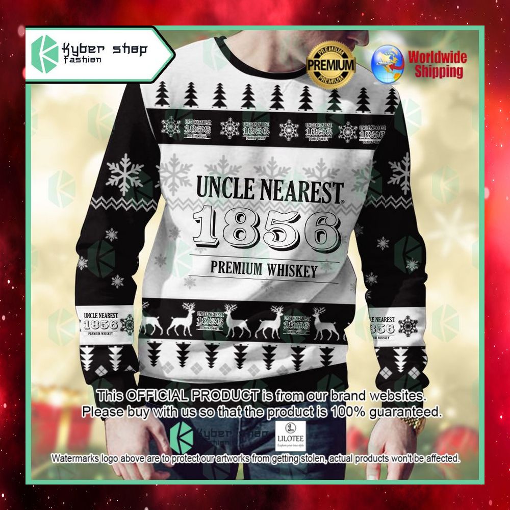uncle nearest 1856 premium whiskey ugly sweater 1 173