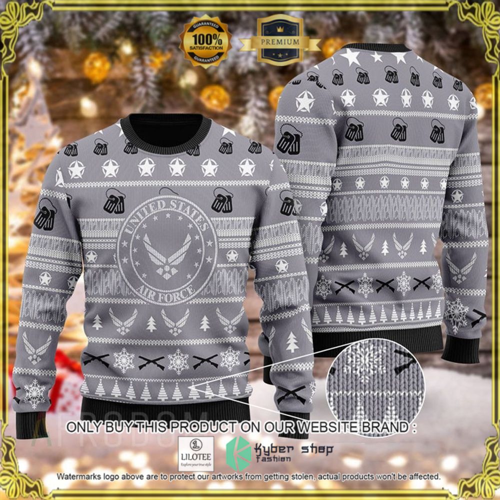 united states air force grey christmas sweater 1 18223