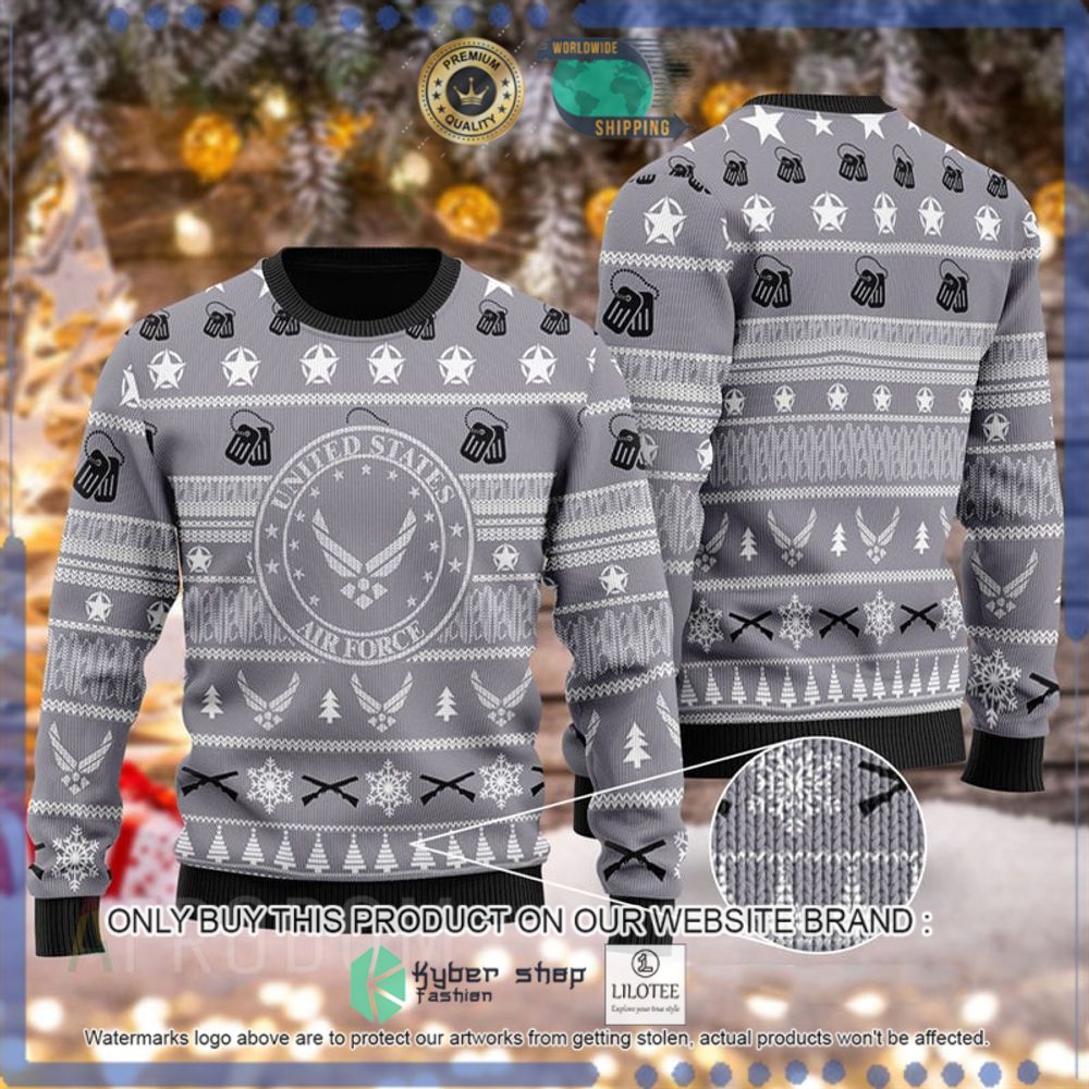 united states air force grey christmas sweater 1 88917