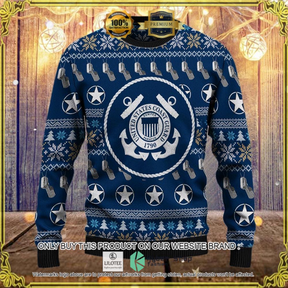 united states coast guard 1790 veteran christmas sweater 1 20234