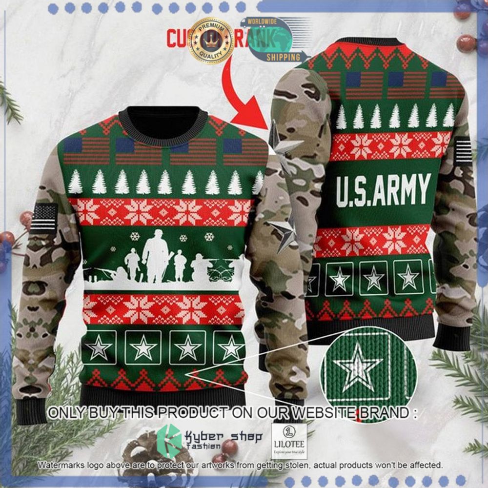 us army camo your name christmas sweater 1 23864