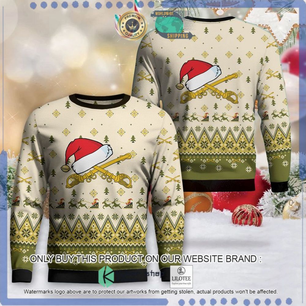 us army cavalry branch christmas sweater 1 54662