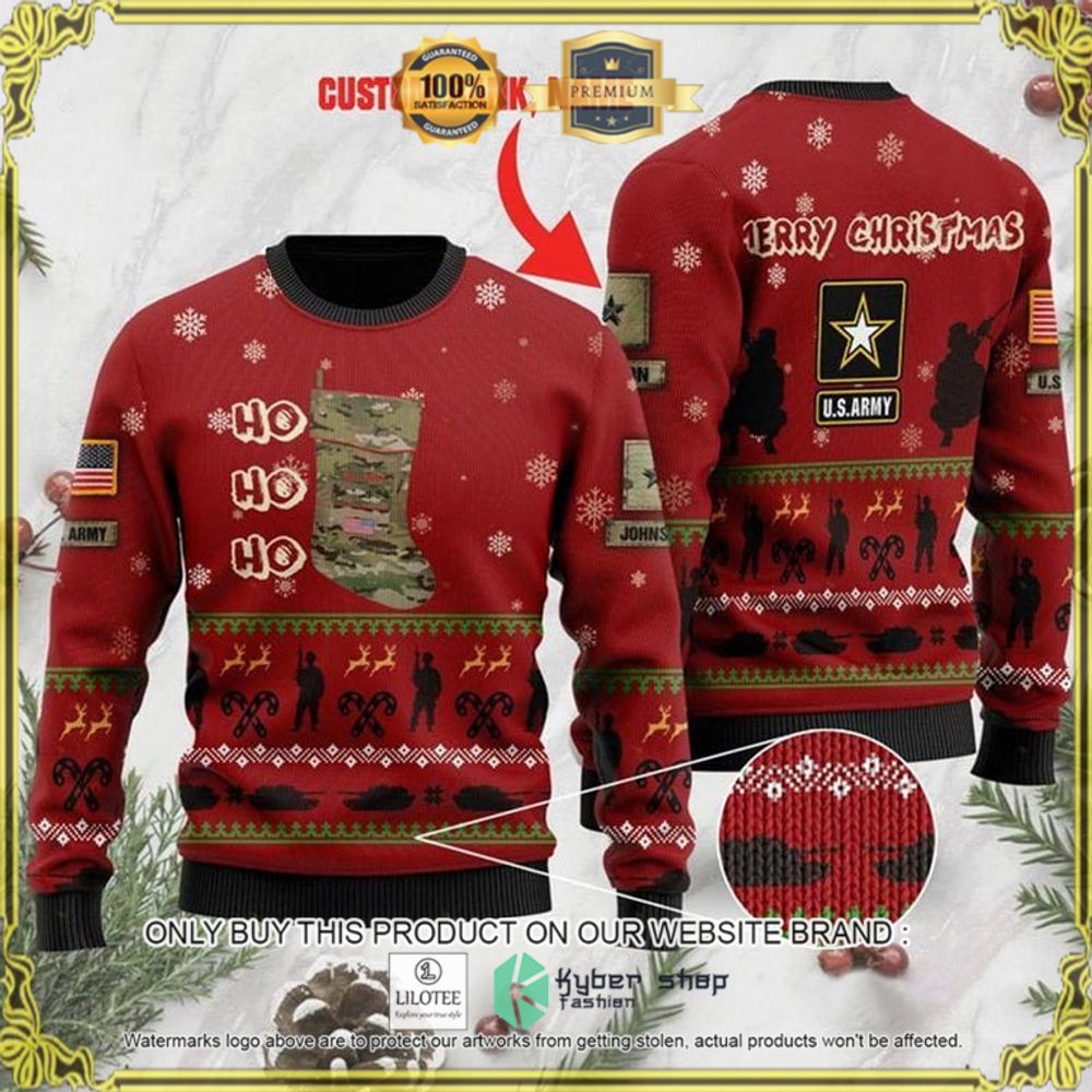 us army hohoho your name christmas sweater 1 94081