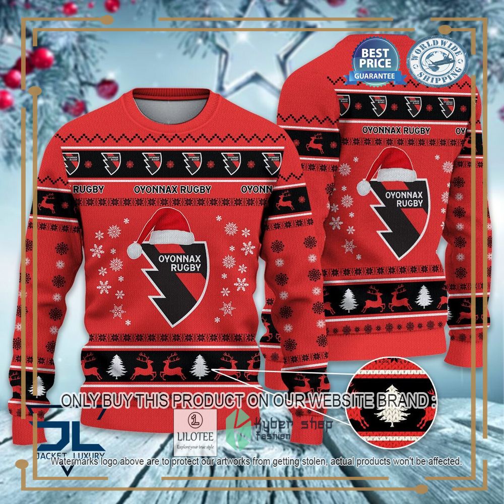 Us Oyonnax Rugby Ugly Christmas Sweater 7