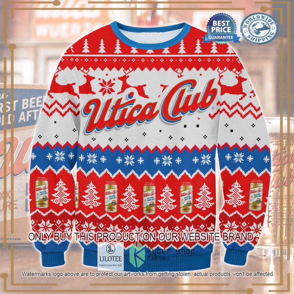 utica club ugly christmas sweater 1 40388