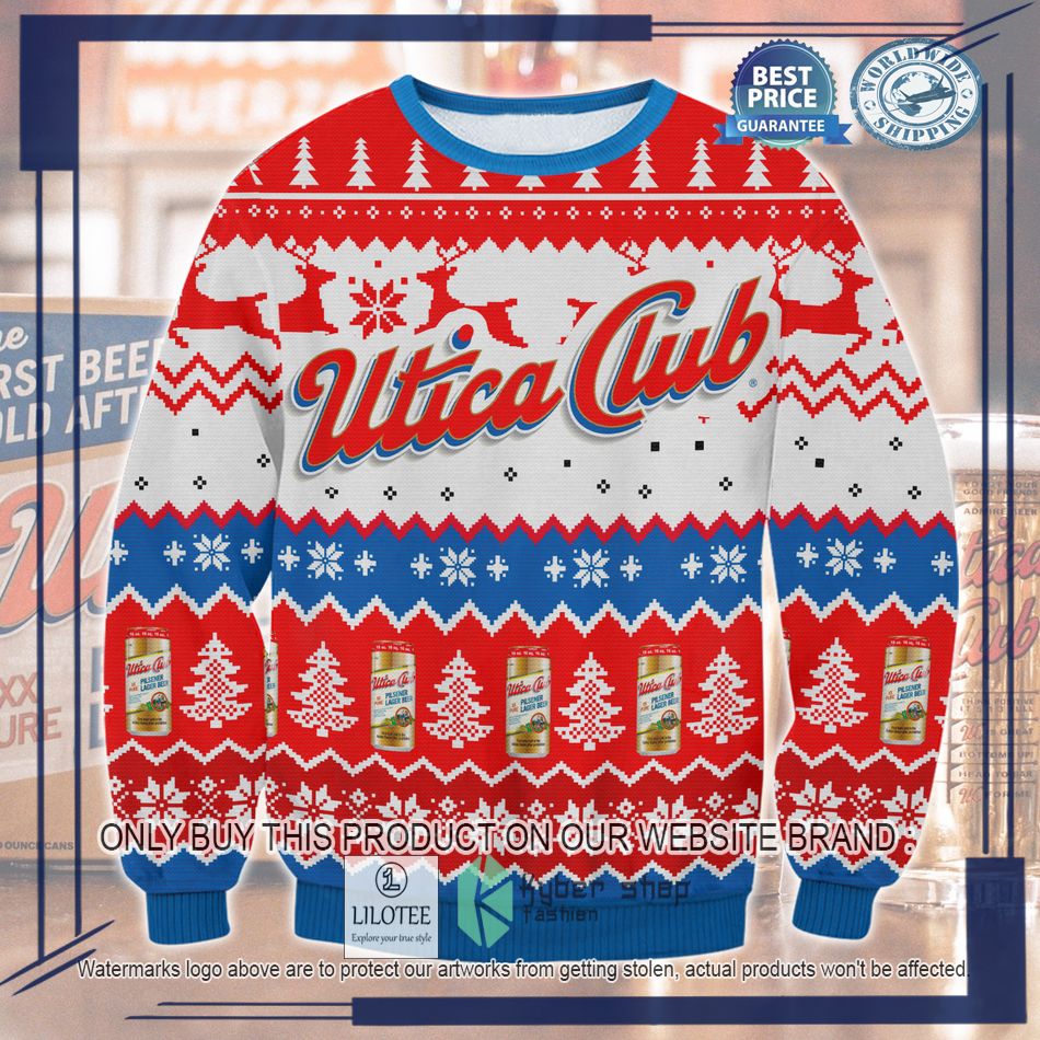 utica club ugly christmas sweater 1 71629