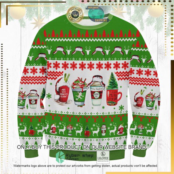 vacation coffee cup woolen knitted sweater 1 47146