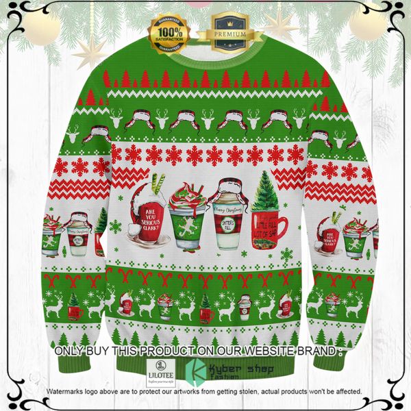 vacation coffee cup woolen knitted sweater 1 71222