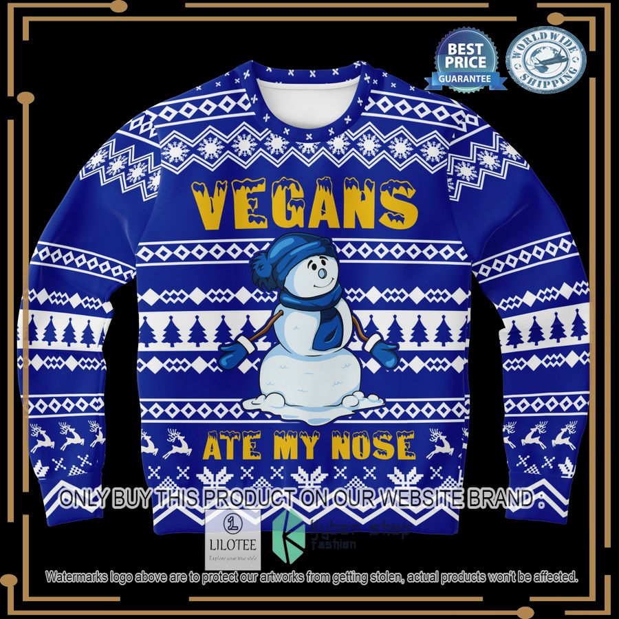 vegans ate my nose christmas sweater 1 23019