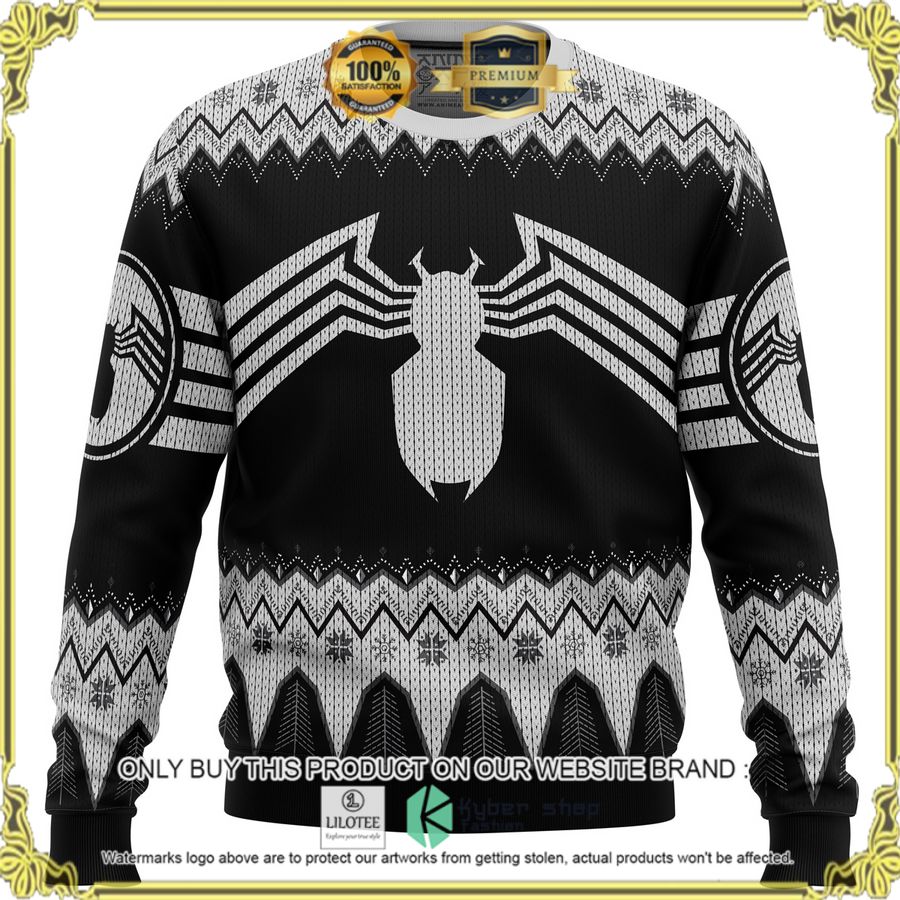 venom marvel venom symbol christmas sweater 1 44268