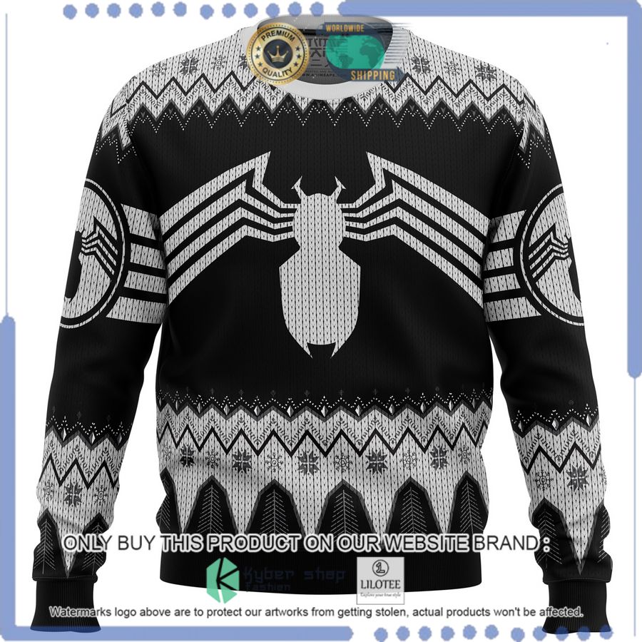 venom marvel venom symbol christmas sweater 1 49485