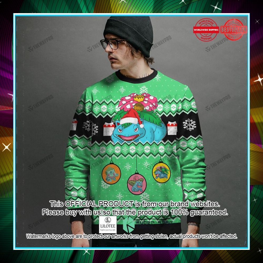 venusaur evolution ornament christmas sweater 2 786