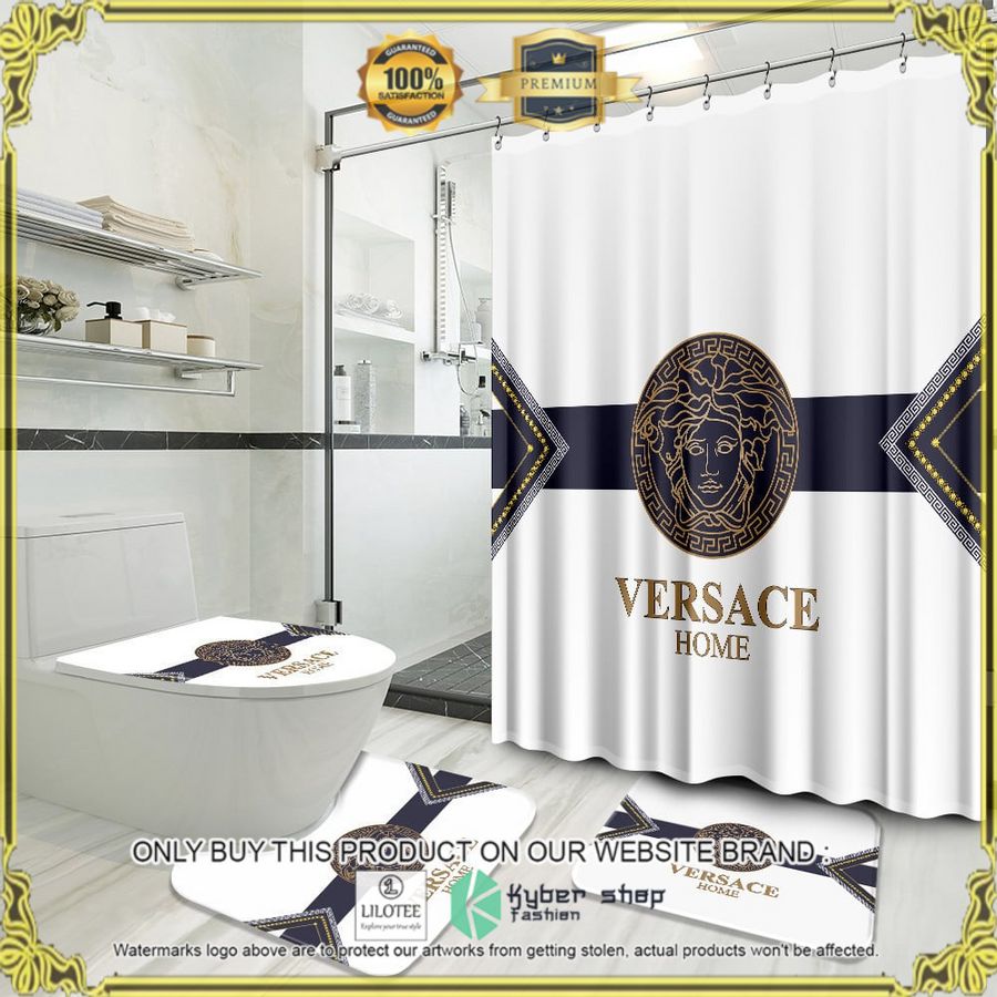 versace home white navy bathroom set 1 44049