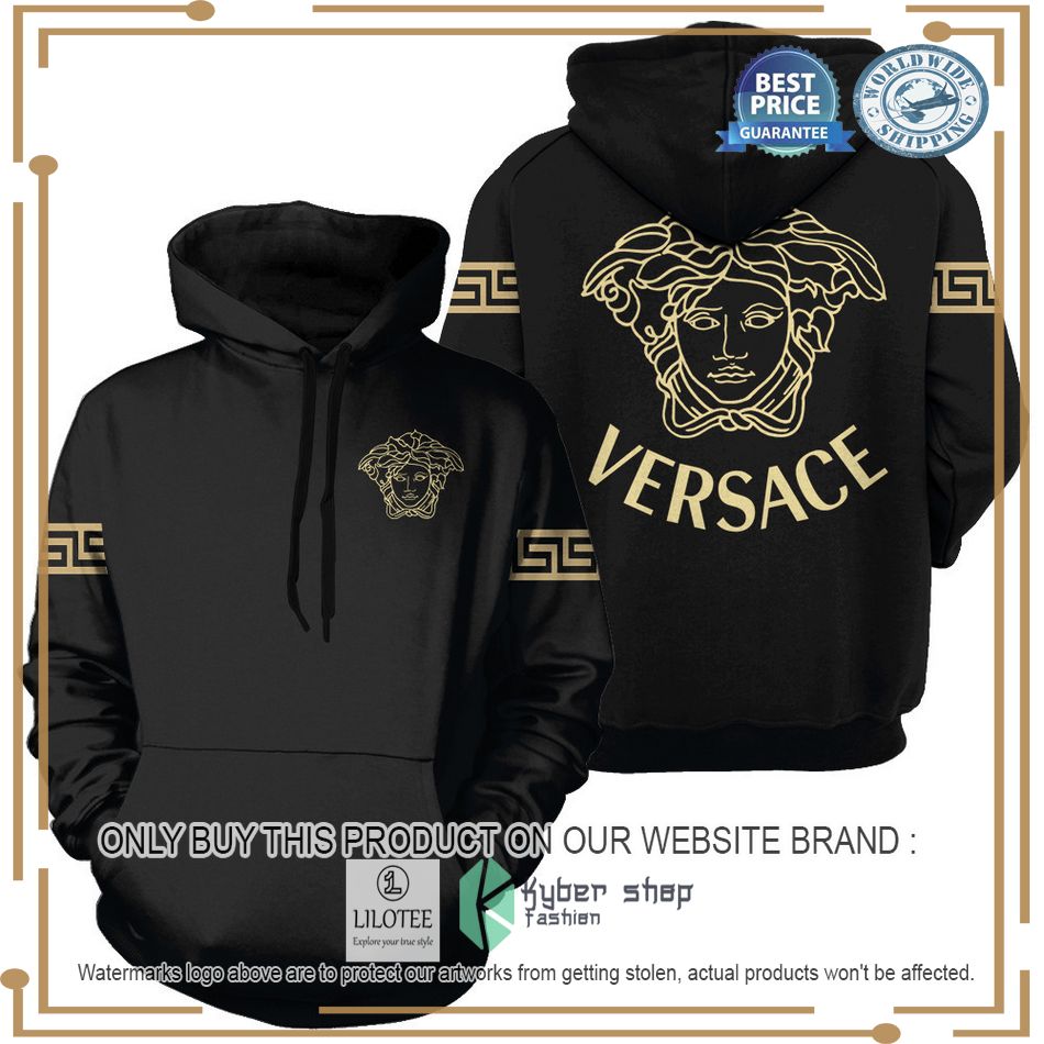 versace yellow logo black hoodie 1 12882