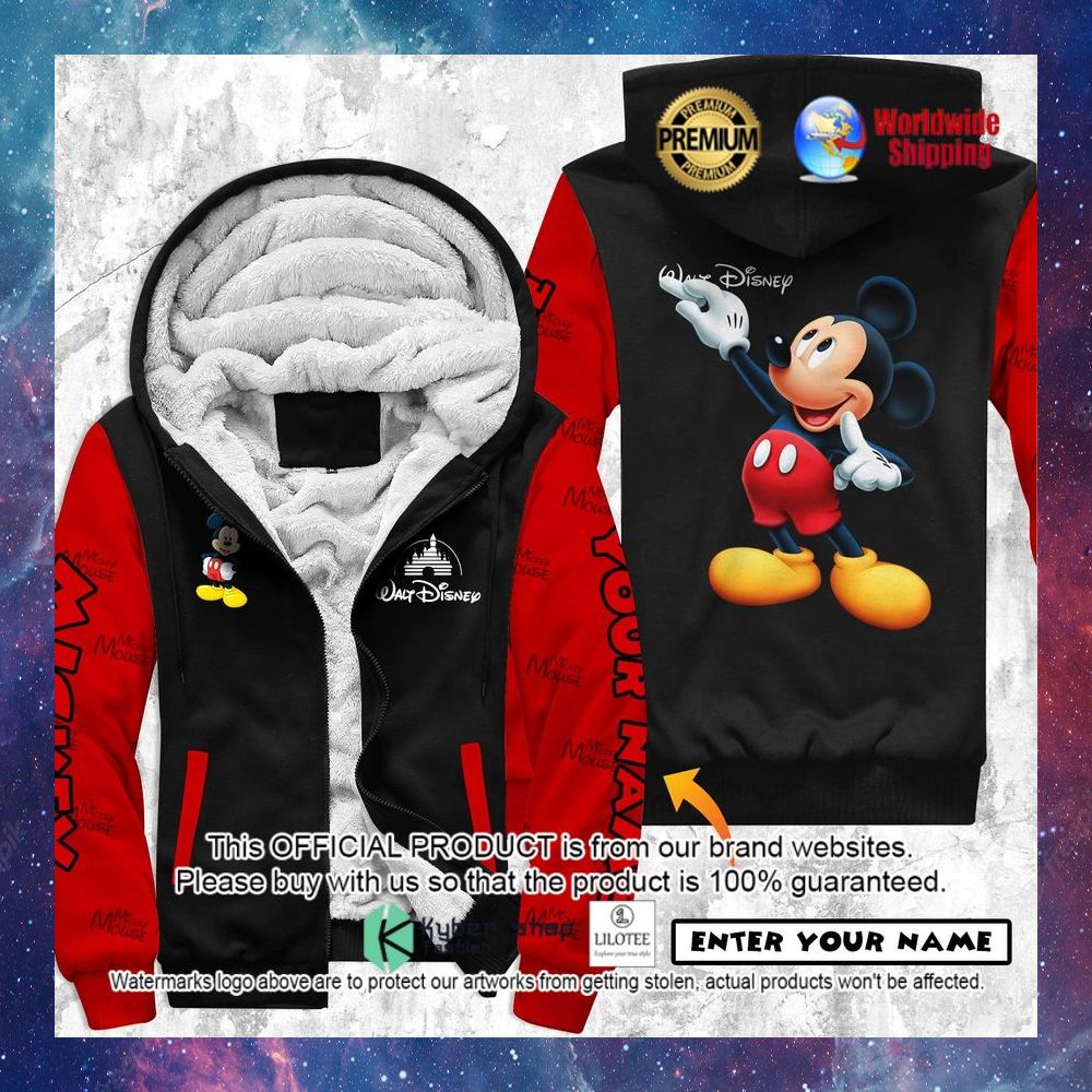 walt disney mickey mouse custom name 3d fleece hoodie 1 717