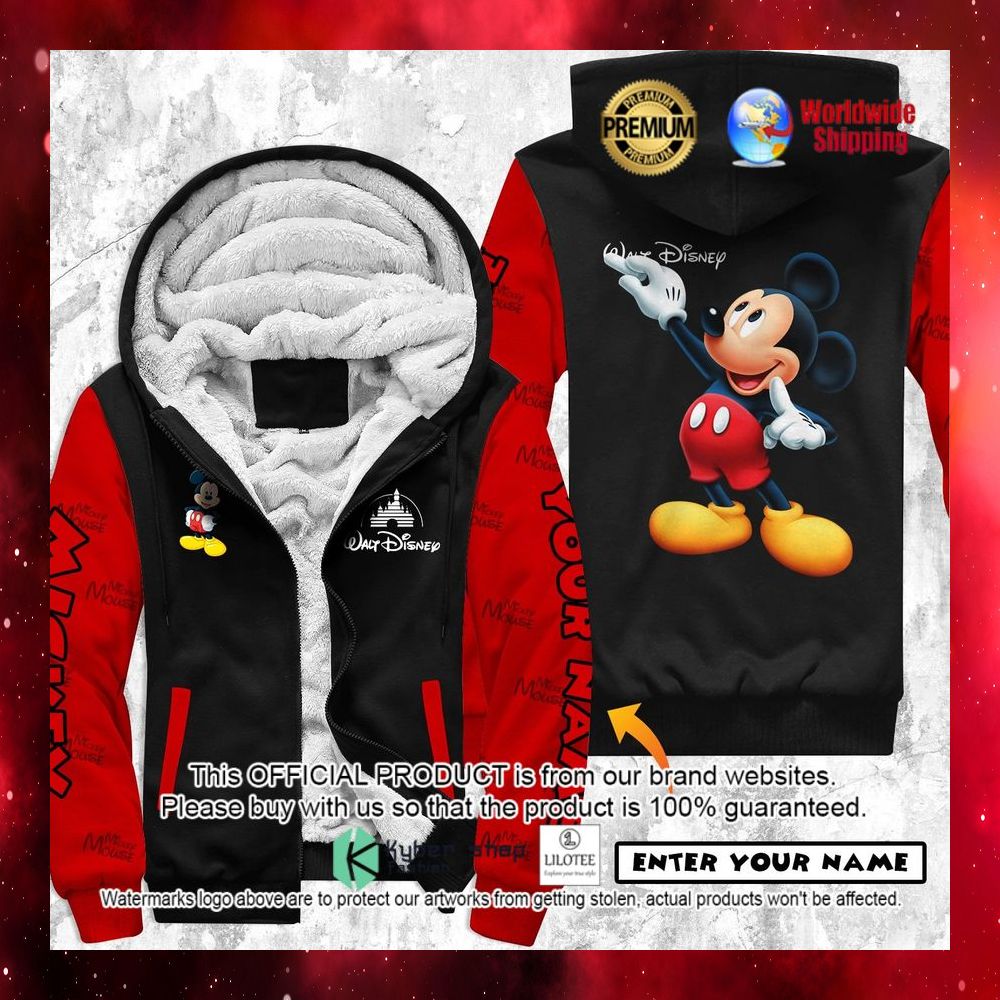 walt disney mickey mouse custom name 3d fleece hoodie 1 820