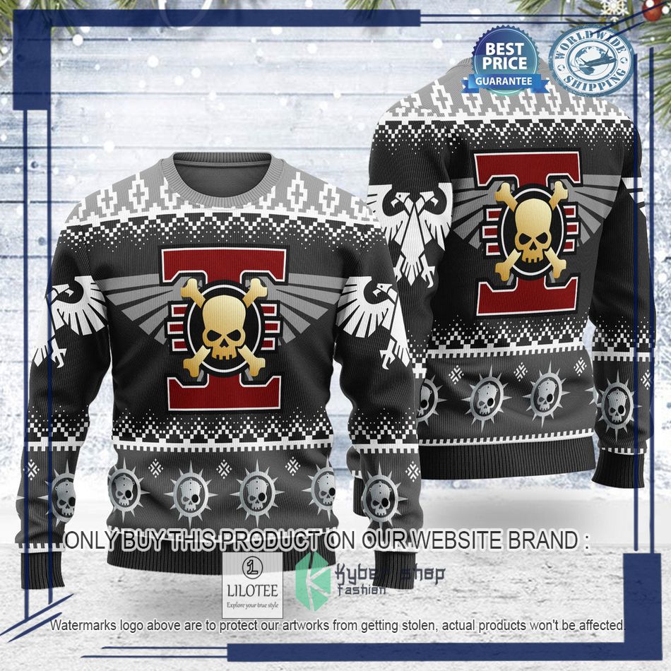 warhammer 40000 deathwatch logo ugly christmas sweater 1 4448