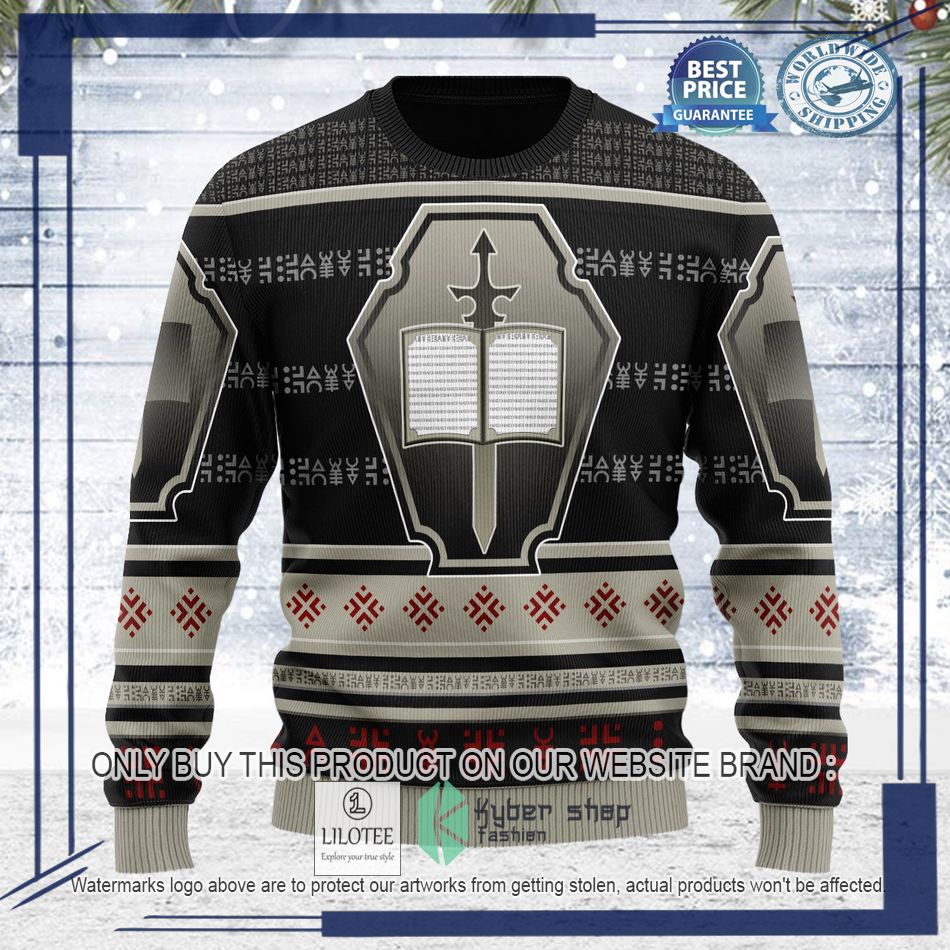 warhammer 40000 grey knights logo ugly christmas sweater 2 59654