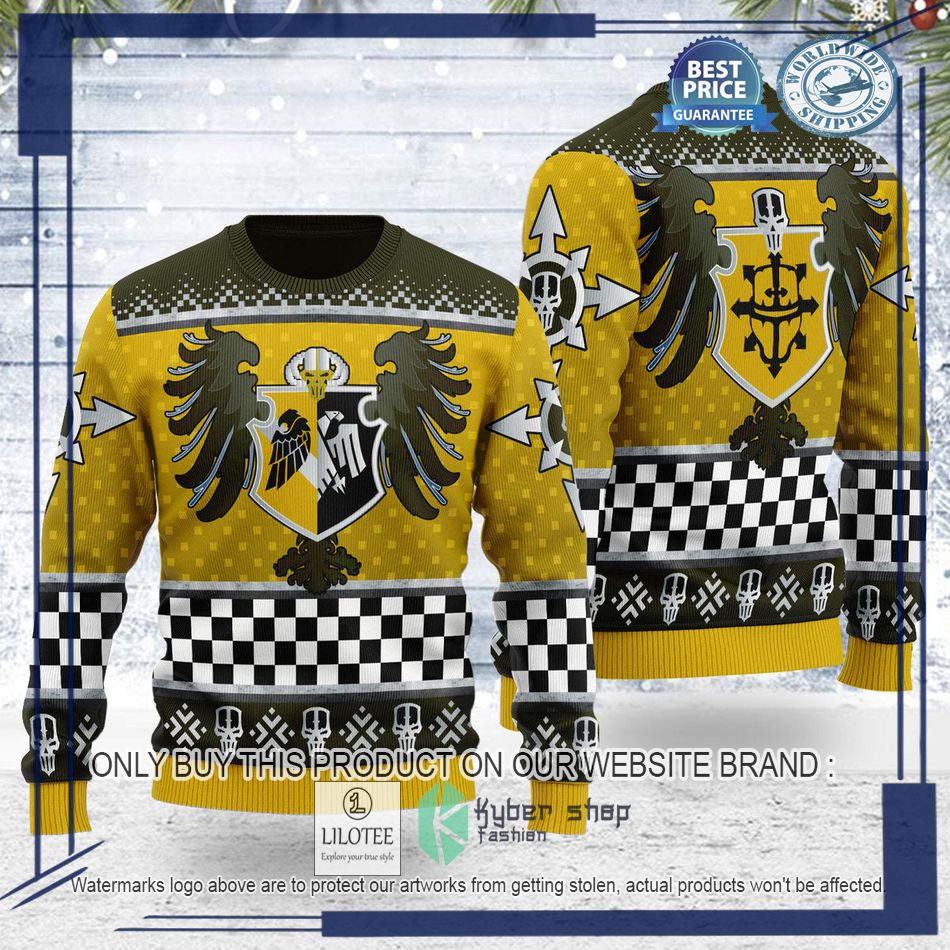 warhammer 40000 imperial knights house hawkshroud logo ugly christmas sweater 1 87493