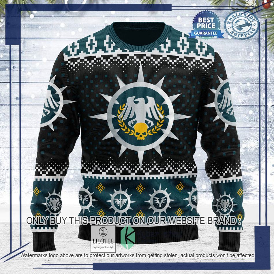 warhammer 40000 raven guard logo ugly christmas sweater 2 75193